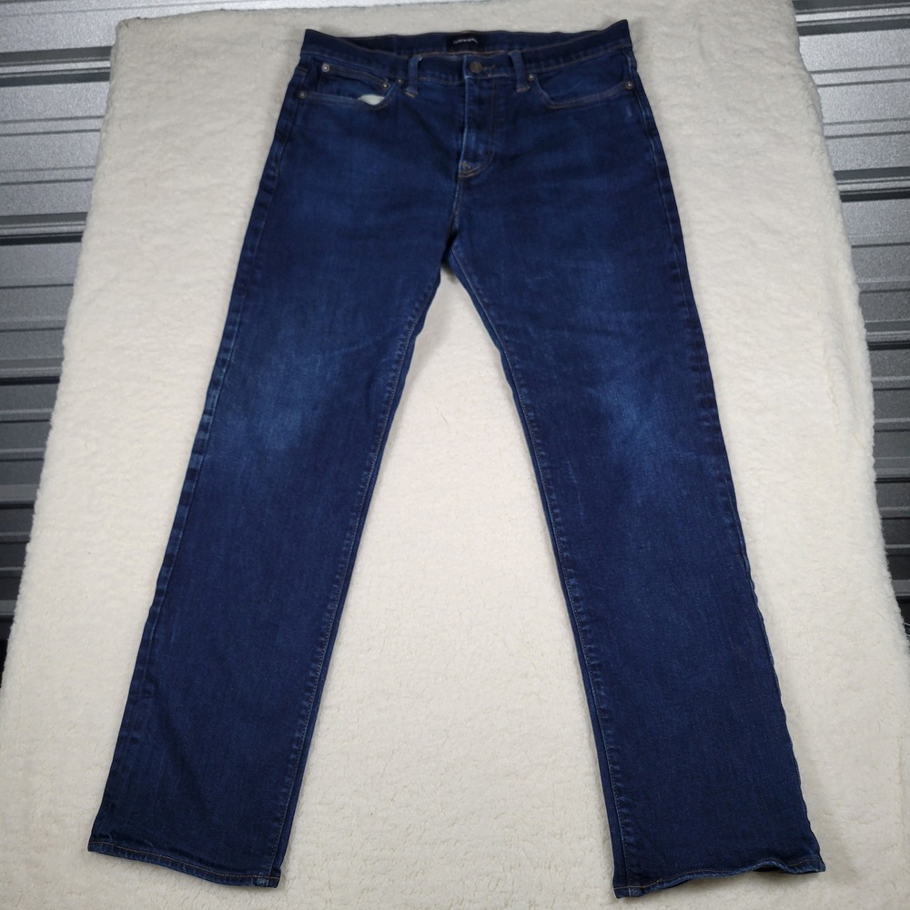 J.Crew Jeans Mens 34x32 Dark Wash Indigo Stretch Denim Pants J5187 HO18 - Picture 3 of 15